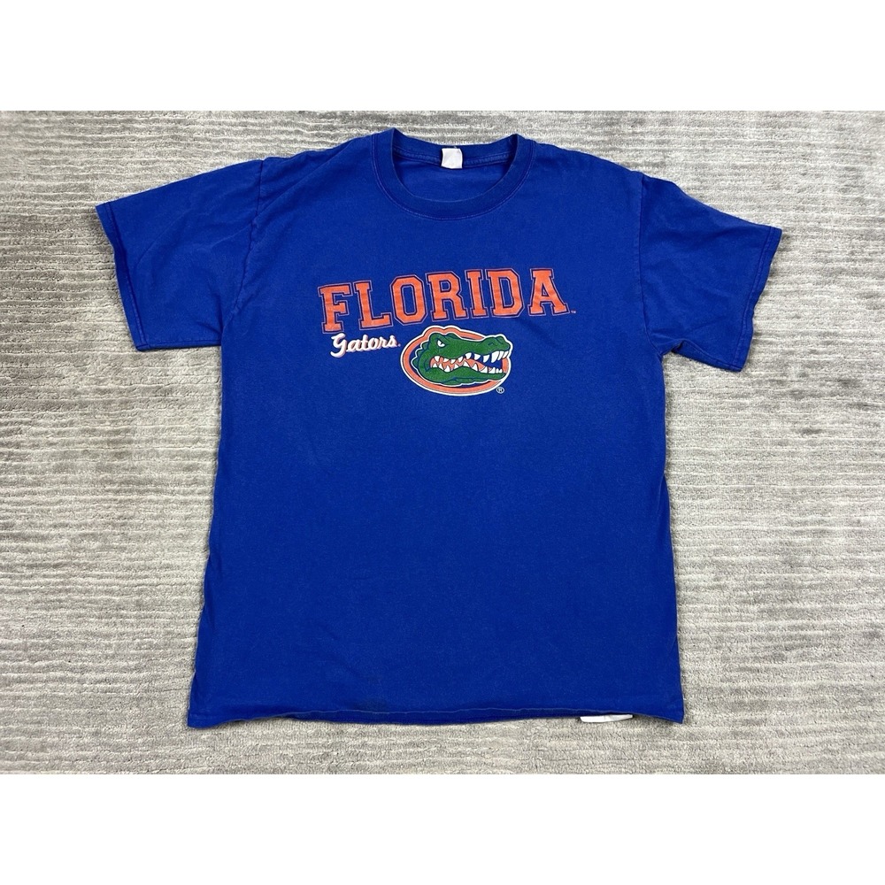 University Of Florida Gators‎ Shirt Mens Medium Blue Short Sleeve Cotton Vintage